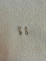 drop diamante half hoop earrings