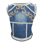 Jean embroidered gilet