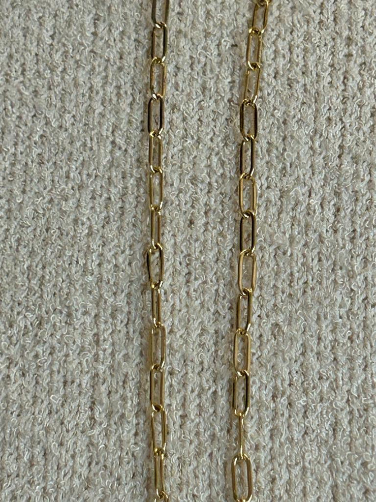 Diamante octagon pendant chain necklace