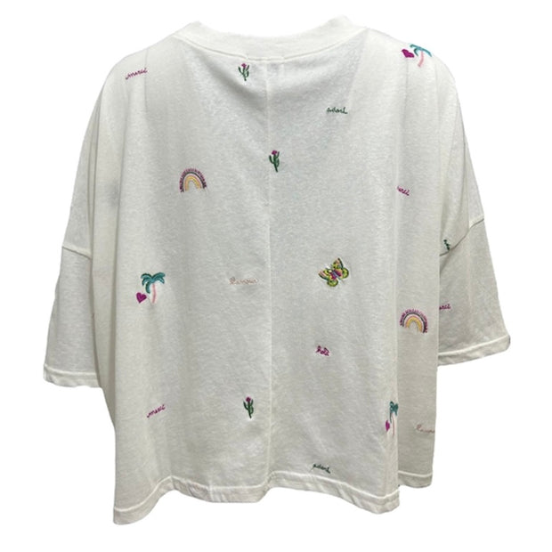 Embroidered boxy T-shirt