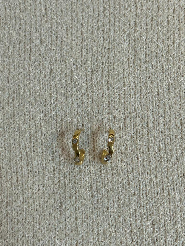 Diamante textured earrings