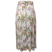 Front button printed skirt
