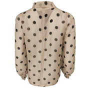 Dot tie blouse