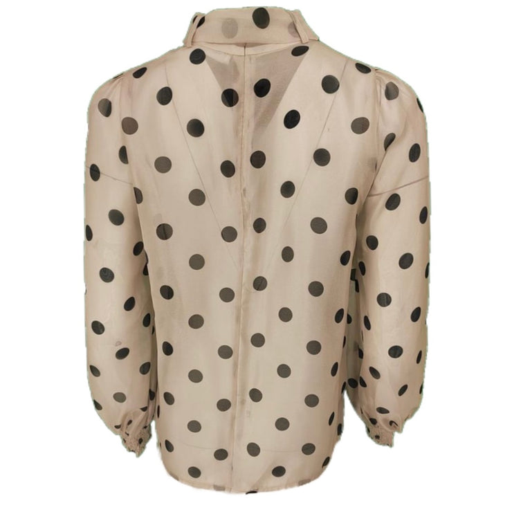 Dot tie blouse