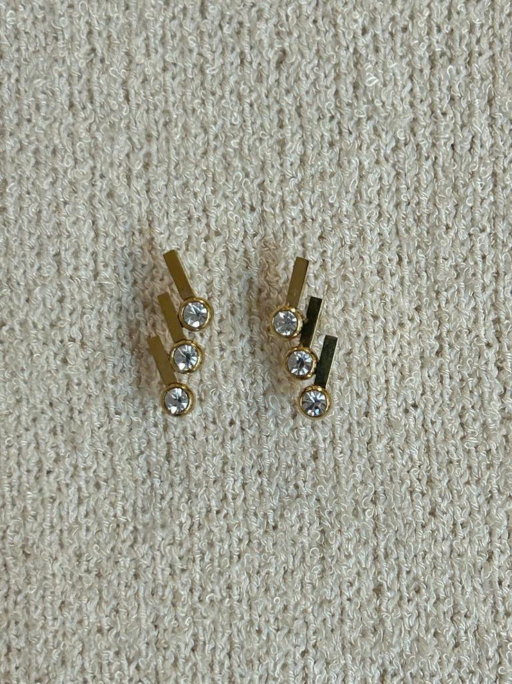 Diamante trio earring