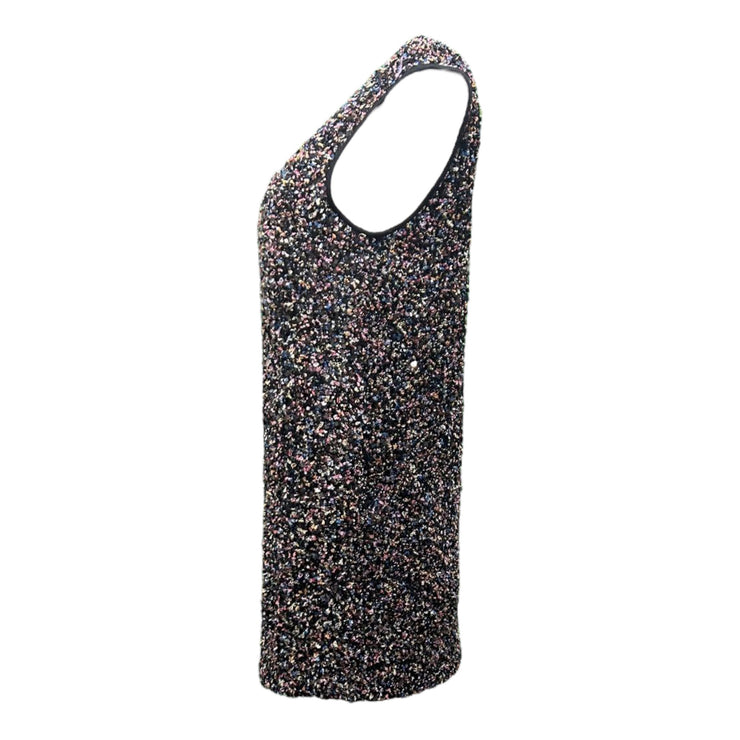 Sequins multicoloured threads mini dress