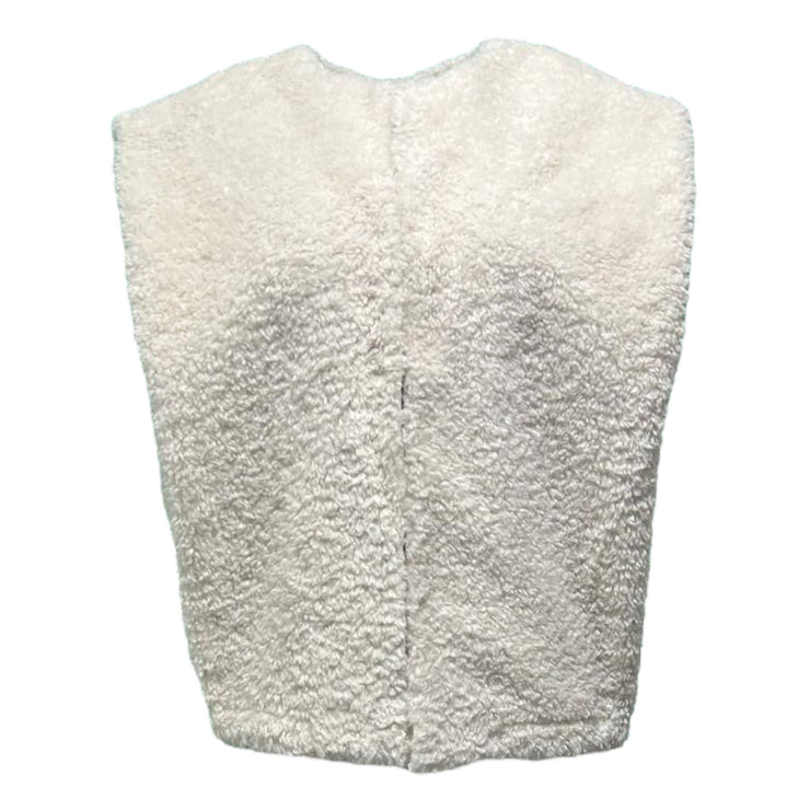 Faux sherling sleeveless vest