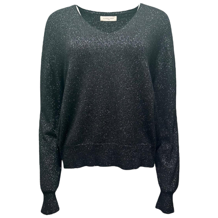 V-Neck lurex sweater