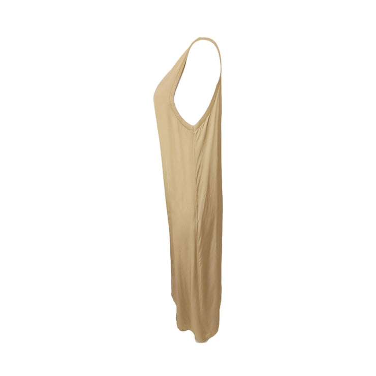 Long satin Sleeveless dress