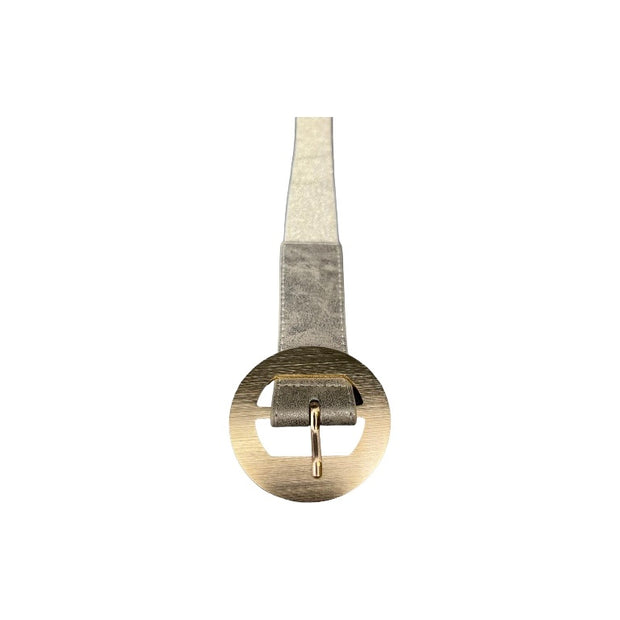 Round metal buckle elastic belt