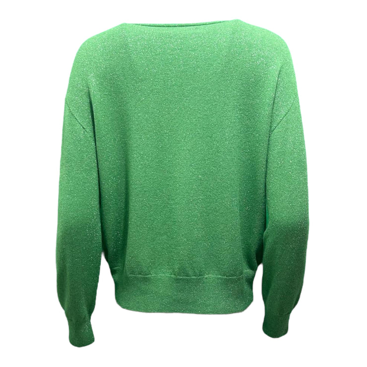 V-Neck lurex sweater