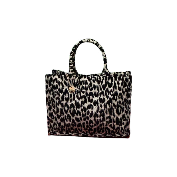 Animal print handle bag