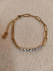 Diamante gold tennis bracelet