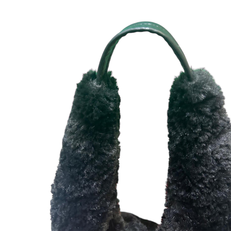 Faux fur shoulder bag