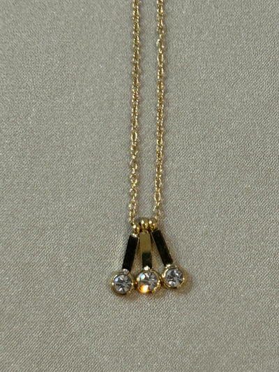 Trio raindrops diamante necklace