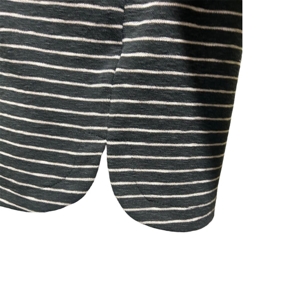 Long sleeve Striped button-back tee shirt