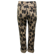 Leopard print jeans