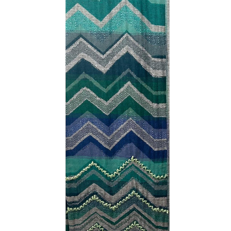 Zig Zag embroidered and sequin scarf