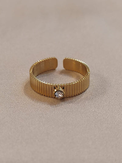 Adjustable ribbed ring