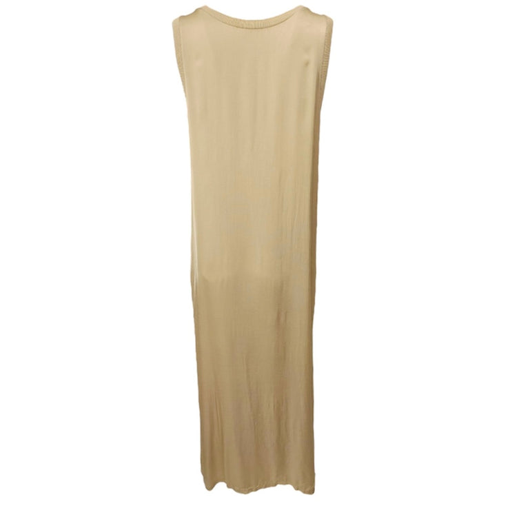 Long satin Sleeveless dress