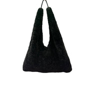 Faux fur shoulder bag