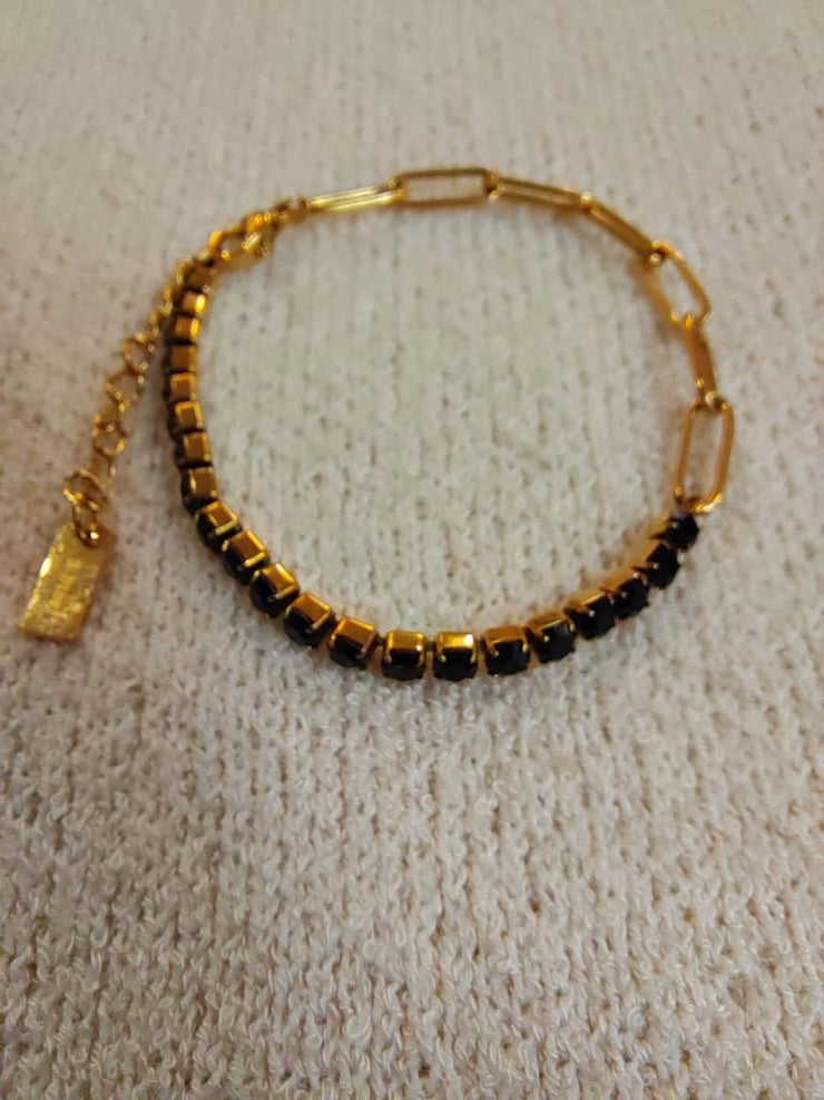 Diamante gold tennis bracelet