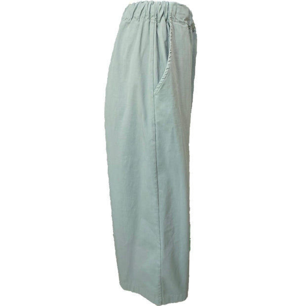 Wide leg cropped cotton trousers