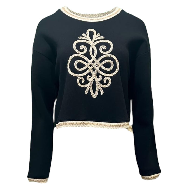 Gold motif sweatshirt