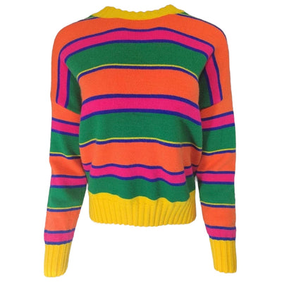 Round neck multicoloured jumper