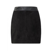 Suede mini skirt with cargo pockets