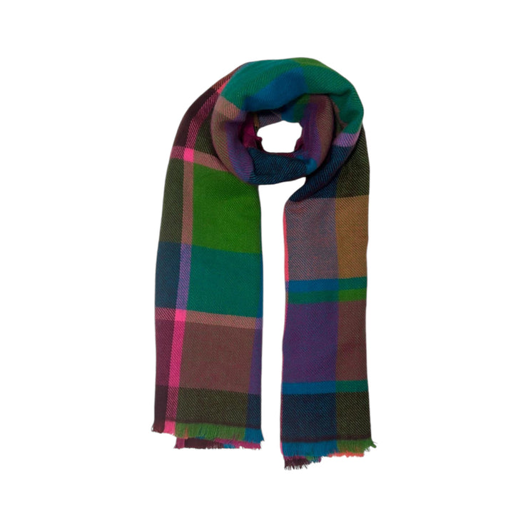 Colourful checked scarf