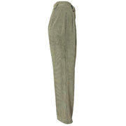 Pleated light cord trousers