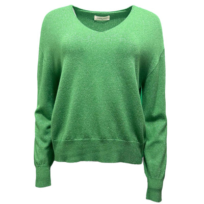 V-Neck lurex sweater