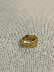 Diamante gold band ring