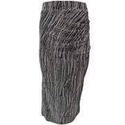 Iridescent draped midi skirt
