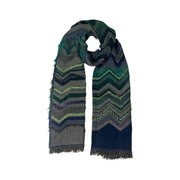 Zig Zag embroidered and sequin scarf