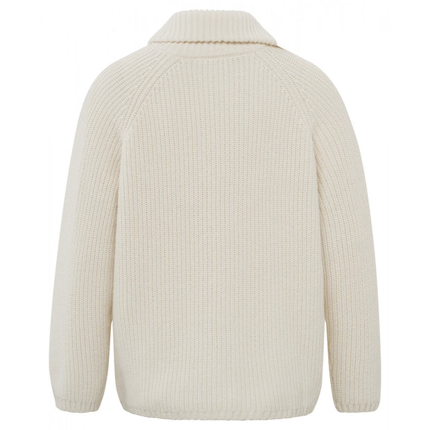 Ribbed sweater with turtleneck and zip