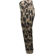 Leopard print jeans