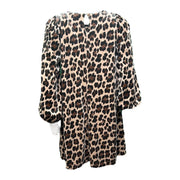 Animal print velvet dress