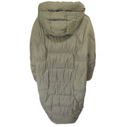 Oversized hooded lightweight puffer coat
