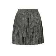 Printed plisse mini skirt