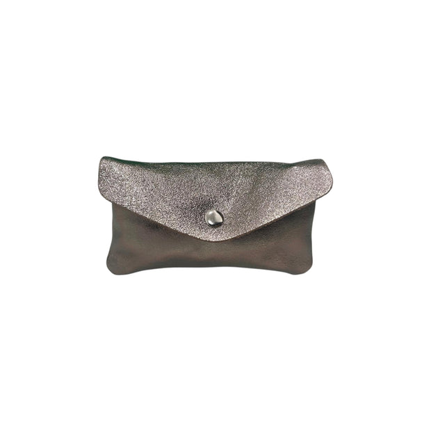 Metallic medium leather purse