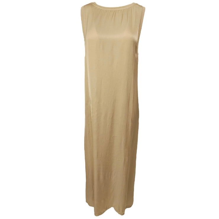 Long satin Sleeveless dress