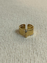 Gold duo diamante ring