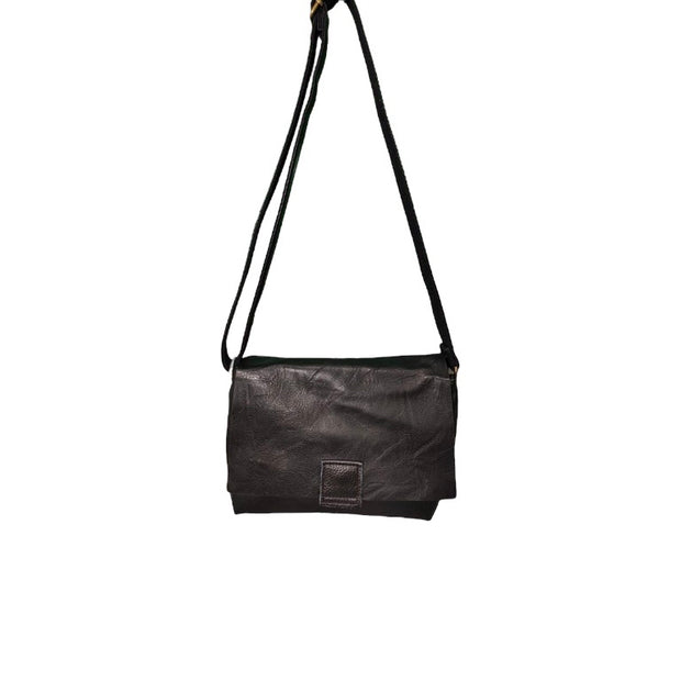 Small zip and flap crossbody strap bag