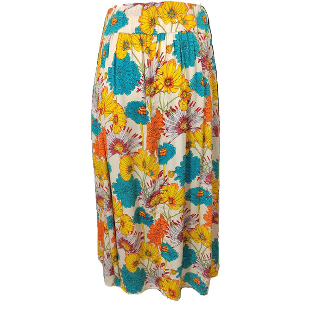 Button front Floral print  skirt
