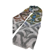 Colourful damask pattern scarf