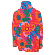 Floral print zip sweater
