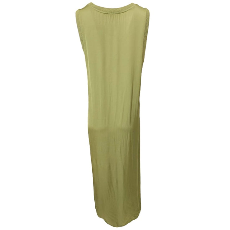 Long satin Sleeveless dress