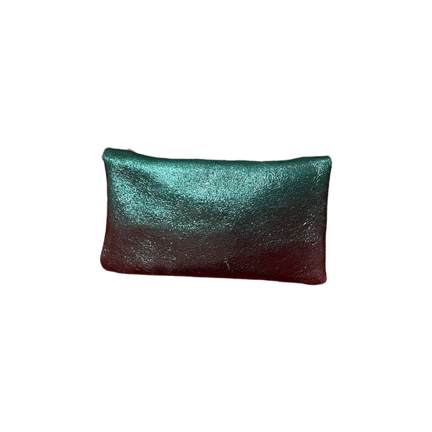 Metallic medium leather purse